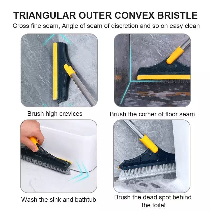 Amazing 2 In 1 Floor Scrub Brush, Long Handle Removable Wiper Magic Broom Brush, Telescopic Handle Stiff Bristle Shower Scrubber Amazing 2 In 1 Floor Scrub Brush, Long Handle Removable Wiper Magic Broom Brush, Telescopic Handle Stiff Bristle Shower Scrubber